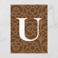 Ornate Floral Monograma - Letra U