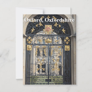 Postal Ornate Gold Gate en All Souls College, Oxford