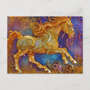 Postal Ornate Golden Horse