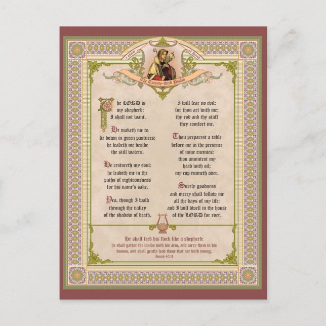 Postal Ornate Psalm (Anverso)