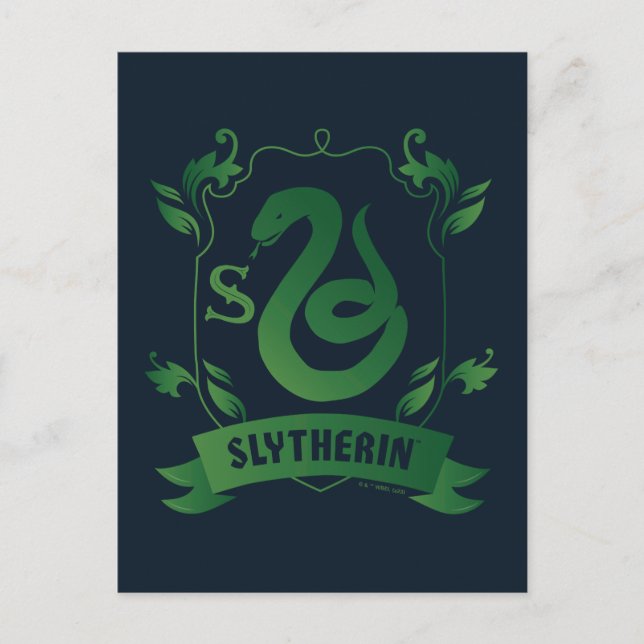Postal Ornate SLYTHERIN™ House Escudo (Anverso)