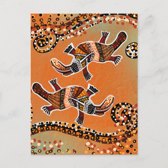 POSTAL ORNITORRINCO ARTE        (Anverso)