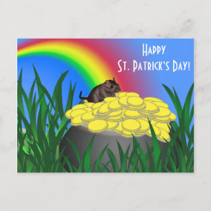 Postal Oro con Gerbil - Postcard del Día de San Patricio