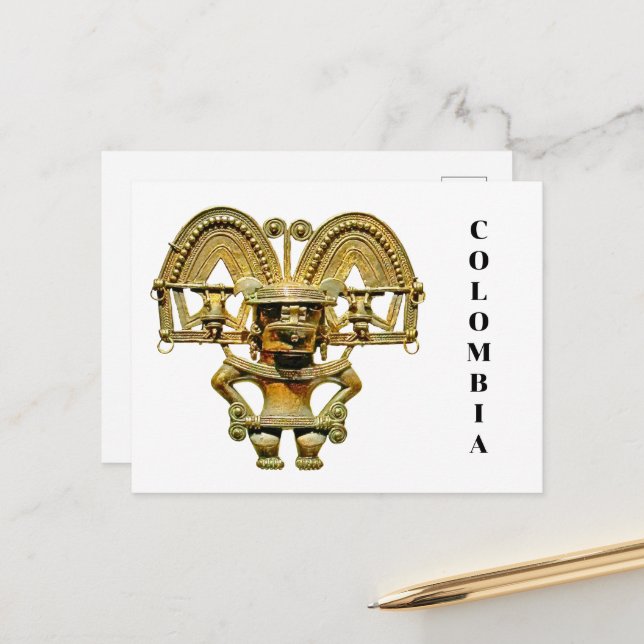 Postal Oro de Bogotá (Anverso/Reverso In Situ)