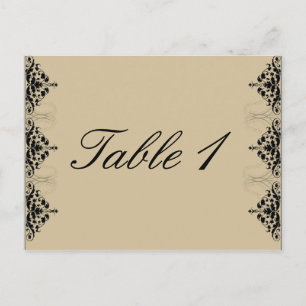 Postal Oro de camello con número de tabla de pergamino ne