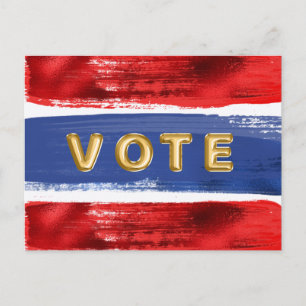 Postal Oro de Elección Voto Patriótico