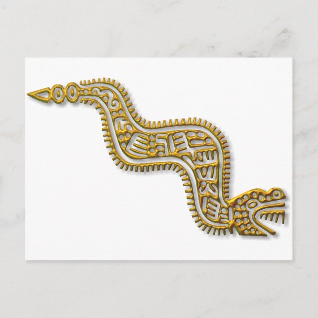 Postal Oro de serpiente maya (Anverso)