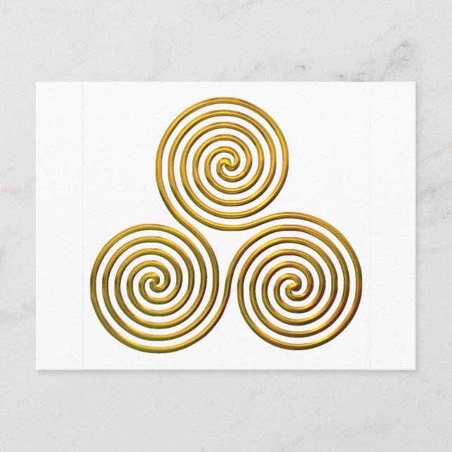 Postal Oro de Triskele (Anverso)