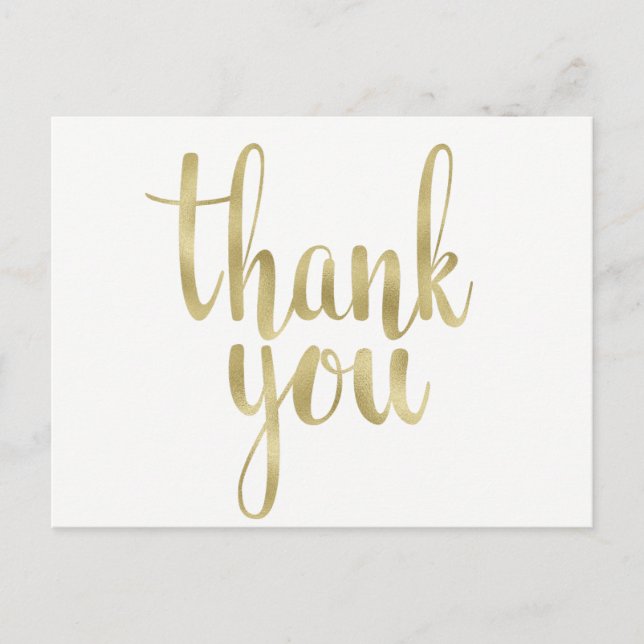 Postal Oro gracias postales, Relieve metalizado (Anverso)