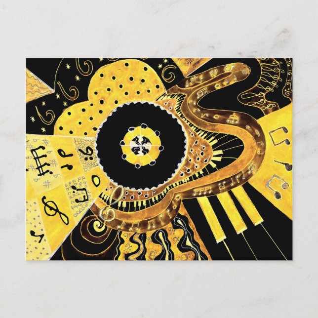 Postal Oro musical. (Anverso)