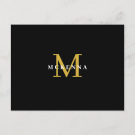 Postal Oro Negro Cliente de Negocios Agradecido