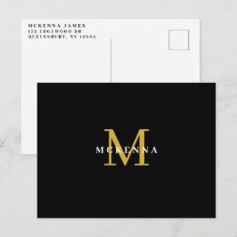 Postal Oro Negro Negocio Cliente Cliente Gracias