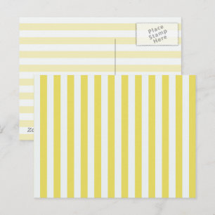 Postal Oro pálido y franjas blancas por Shirley Taylor