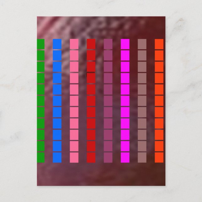 Postal Oro puro y linternas arcoiris en 3D (Anverso)