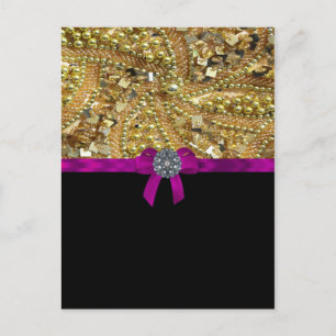 Postal oro Purpurinoso y negro