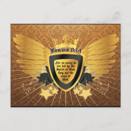 Postal Oro Romanos 8:14, Hijos de Dios