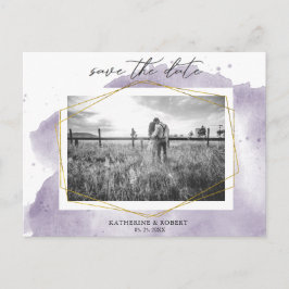 Postal Oro seco y morado | Foto Guardar la fecha