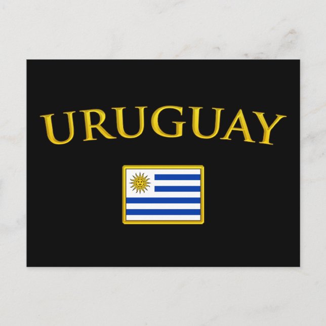 Postal Oro Uruguay (Anverso)