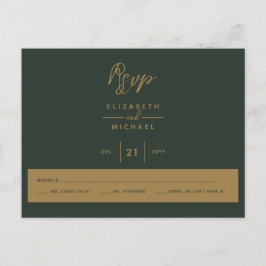 Postal Oro Verde RSVP
