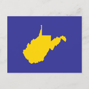 Postal Oro y Azul de Virginia Occidental