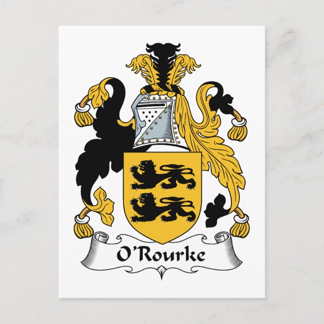 Postal O'Rourke Family Crest (Anverso)