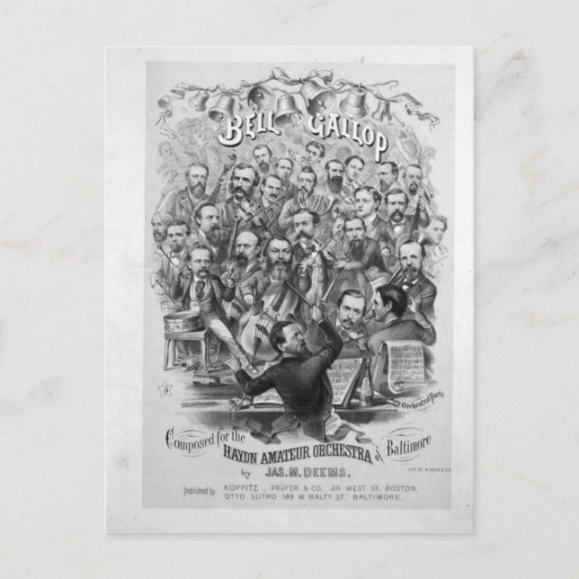 Postal Orquesta aficionada de Haydn de Baltimore (Anverso)