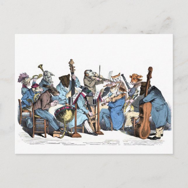 Postal Orquesta de Animales (Anverso)