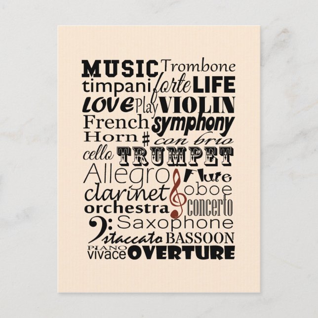 Postal Orquesta musical (Anverso)