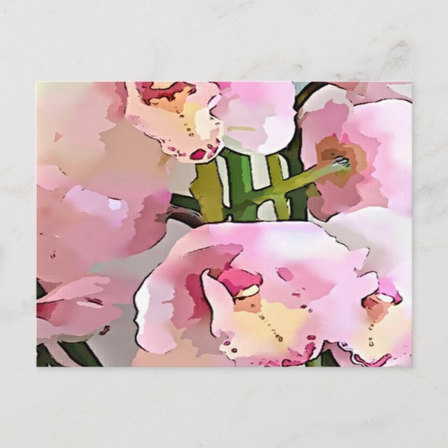 Postal Orquídea rosa (Anverso)