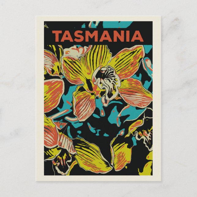 Postal Orquídeas de Tasmania, Australia (Anverso)