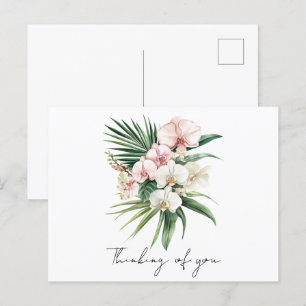 Postal Orquídeas Tropicales Rosadas