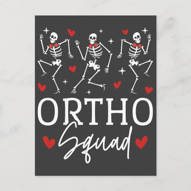 Postal Ortho Squad Dancing Skeleton Valentine (Anverso)
