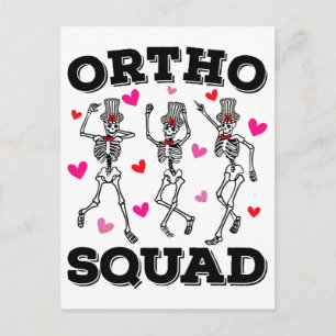 Postal Ortho Squad Esqueleto Bailando San Valentín
