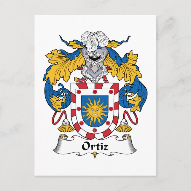 Postal Ortiz Family Crest (Anverso)