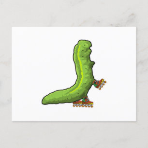 Postal Oruga como patinador en línea con patines en línea