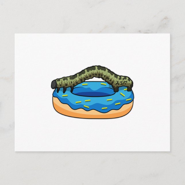 Postal Oruga con Donut (Anverso)