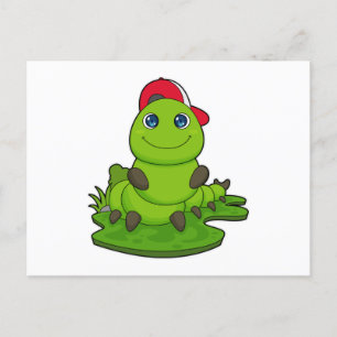 Postal Oruga con gorra