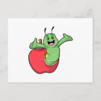 oruga con manzana