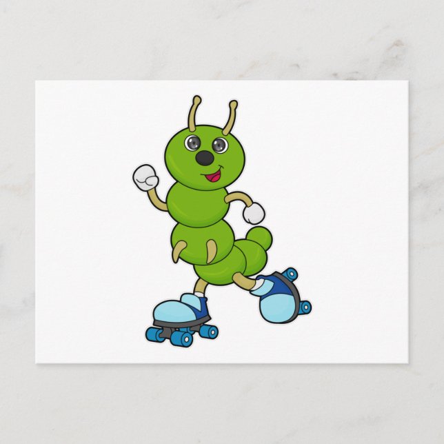 Postal Oruga en patinaje en línea con patines de ruedas (Anverso)