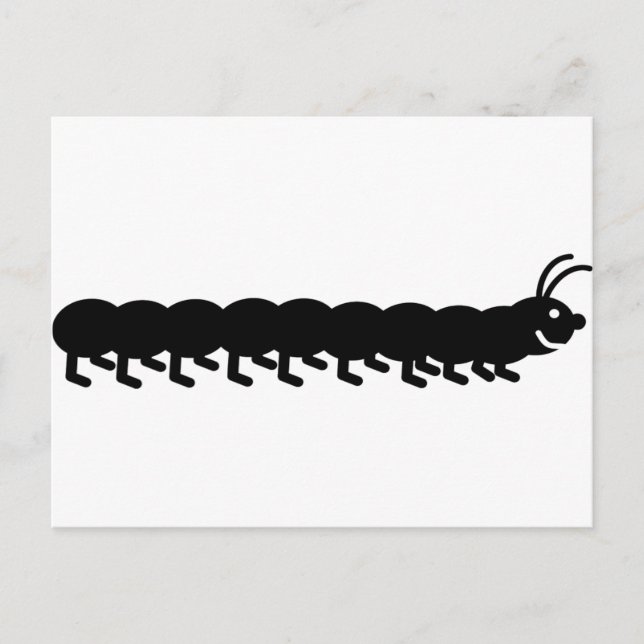 Postal oruga negra (Anverso)