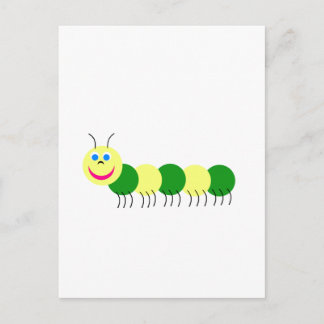 Postal oruga verde amarilla