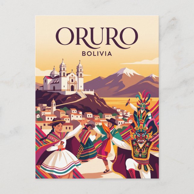 Postal Oruro, Bolivia (Anverso)