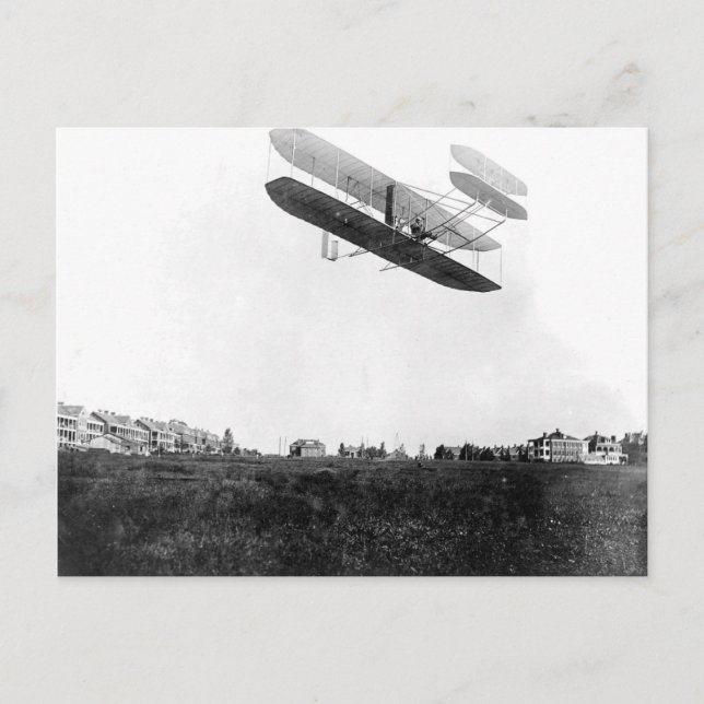 Postal Orville Wright volando en Fort Myer, 9 sep. 1908 (Anverso)