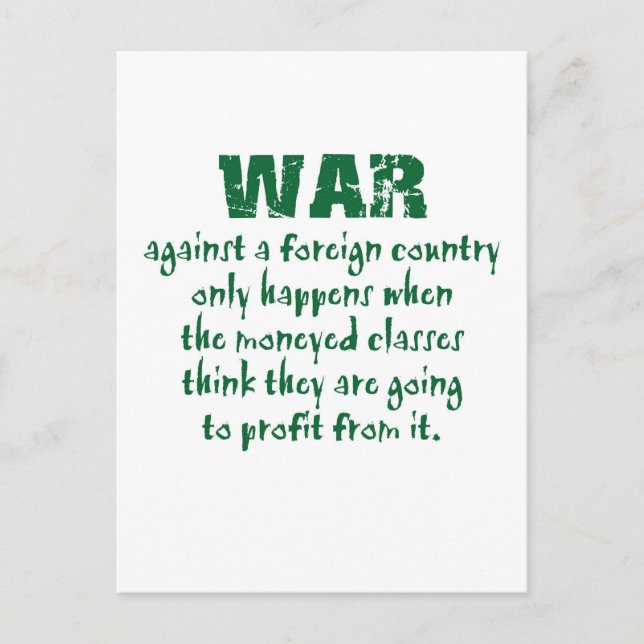 Postal Orwell sobre la guerra (Anverso)