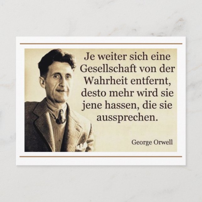 Postal orwell wahrheit aussprache motivation (Anverso)