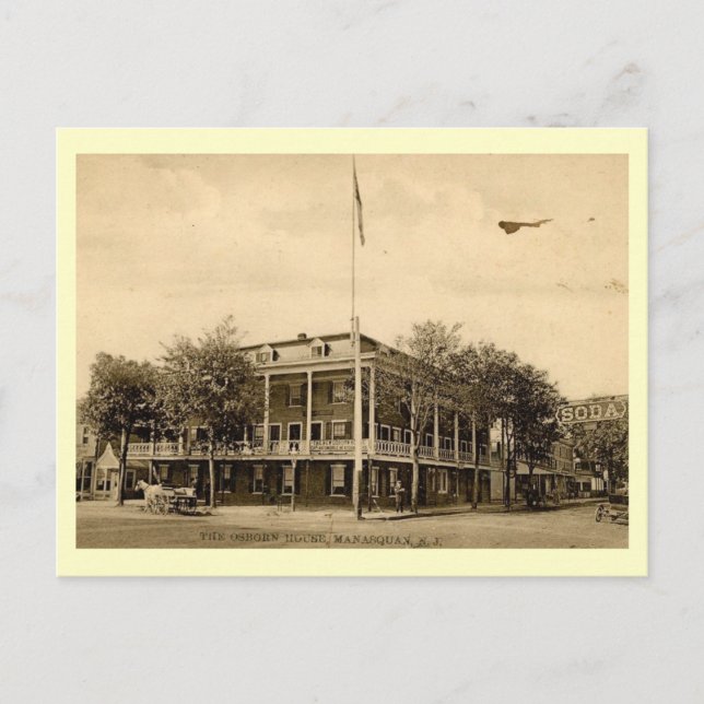 Postal Osborn House, Manasquan, New Jersey Vintage (Anverso)
