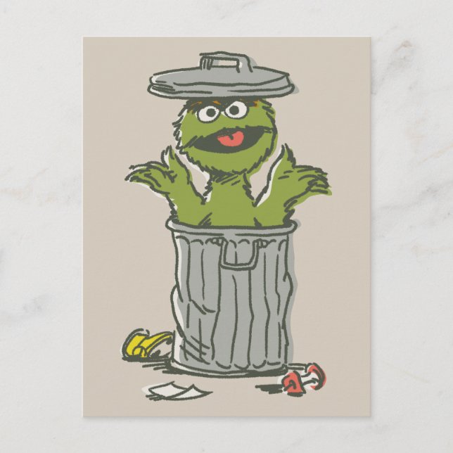 Postal Oscar the Grouch Vintage (Anverso)