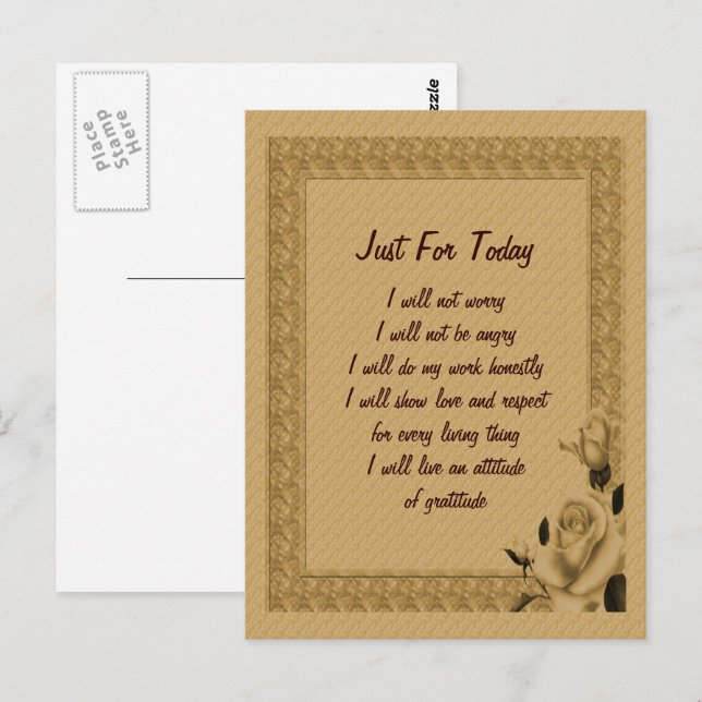 Postal Óscaras sólo para hoy Inspiradoras (Anverso / Reverso)