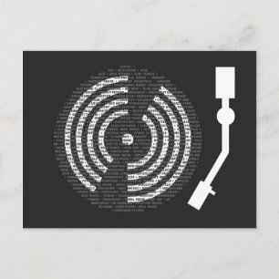 Postal oscura girable de A a Z