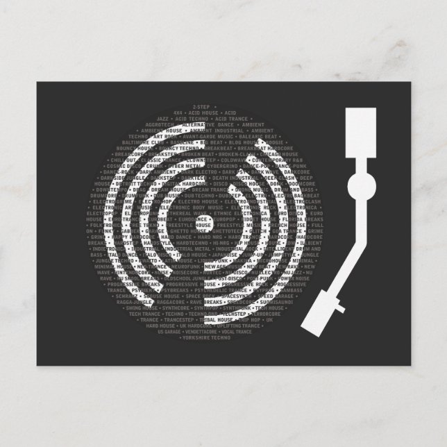 Postal oscura girable de A a Z (Anverso)